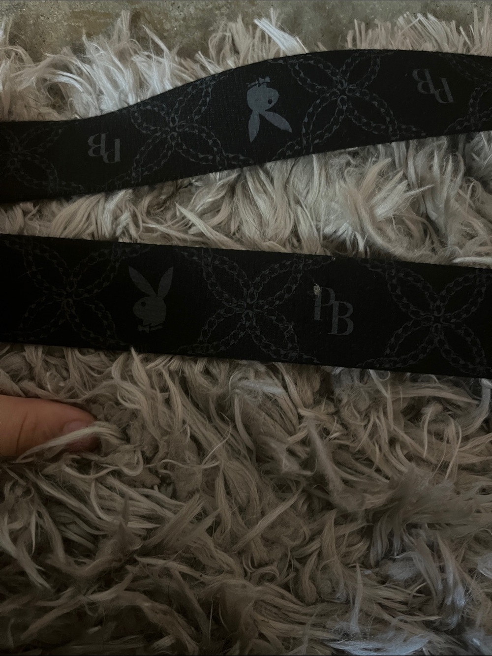 PLAYBOY BUNNY Black Bunny Motif Belt